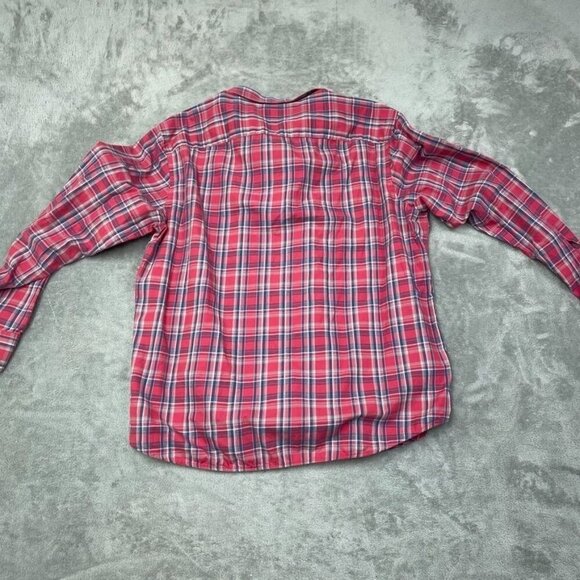 Untuckit Mens Ojai Plaid Shirt XX-Large Red/Blue 100% Cotton Regular Fit 6710 - Picture 5 of 7
